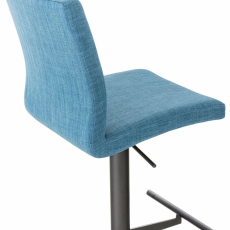 Barová stolička Cadiz, textil, čierna / modrá - 4
