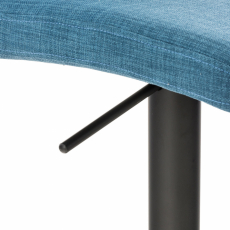 Barová stolička Cadiz, textil, čierna / modrá - 7