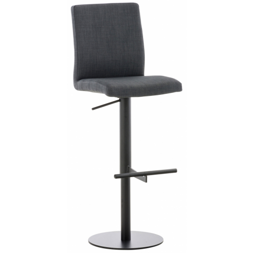 Barová stolička Cadiz, textil, čierna / tmavo šedá - 1