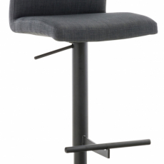 Barová stolička Cadiz, textil, čierna / tmavo šedá - 1