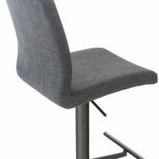 Barová stolička Cadiz, textil, čierna / tmavo šedá - 4