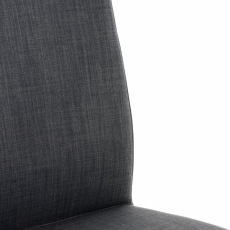 Barová stolička Cadiz, textil, čierna / tmavo šedá - 5