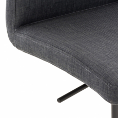 Barová stolička Cadiz, textil, čierna / tmavo šedá - 6