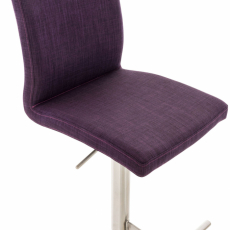 Barová stolička Cadiz, textil, oceľ / fialová - 4