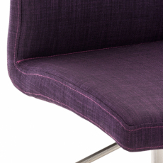 Barová stolička Cadiz, textil, oceľ / fialová - 6