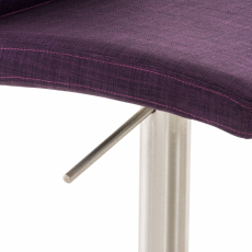 Barová stolička Cadiz, textil, oceľ / fialová - 7