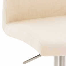 Barová stolička Cadiz, textil, oceľ / krémová - 6