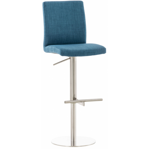 Barová stolička Cadiz, textil, oceľ / modrá - 1