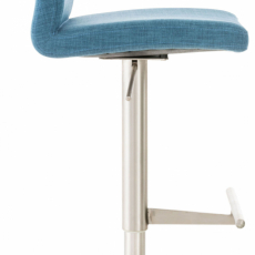 Barová stolička Cadiz, textil, oceľ / modrá - 3