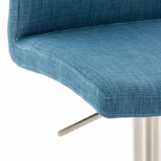 Barová stolička Cadiz, textil, oceľ / modrá - 6