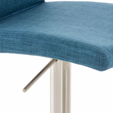 Barová stolička Cadiz, textil, oceľ / modrá - 7