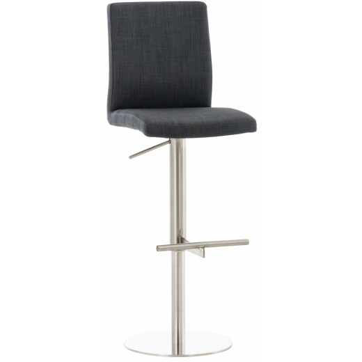 Barová stolička Cadiz, textil, oceľ / tmavo šedá - 1