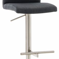 Barová stolička Cadiz, textil, oceľ / tmavo šedá - 1