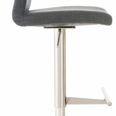 Barová stolička Cadiz, textil, oceľ / tmavo šedá - 3