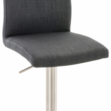 Barová stolička Cadiz, textil, oceľ / tmavo šedá - 4