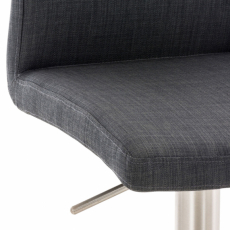 Barová stolička Cadiz, textil, oceľ / tmavo šedá - 6
