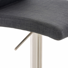 Barová stolička Cadiz, textil, oceľ / tmavo šedá - 7