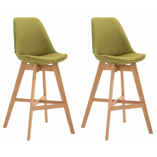 Barová stolička Cane (SET 2 ks), zelená - 1