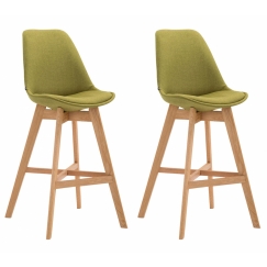 Barová stolička Cane (SET 2 ks), zelená