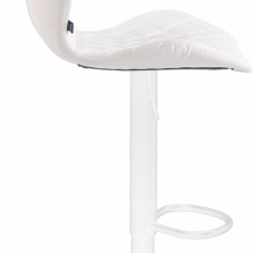 Barová stolička Cork, syntetická koža, biela / biela - 3