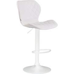 Barová stolička Cork, syntetická koža, biela / biela