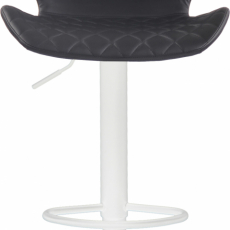 Barová stolička Cork, syntetická koža, biela / čierna - 2
