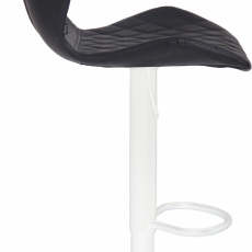 Barová stolička Cork, syntetická koža, biela / čierna - 3