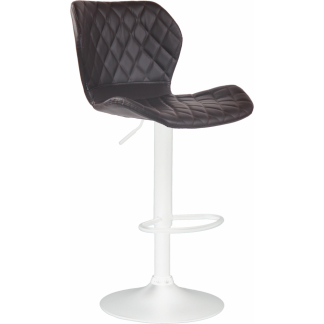 Barová stolička Cork, syntetická koža, biela / hnedá