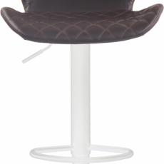 Barová stolička Cork, syntetická koža, biela / hnedá - 2