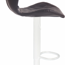 Barová stolička Cork, syntetická koža, biela / hnedá - 3