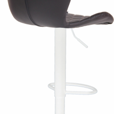 Barová stolička Cork, syntetická koža, biela / hnedá - 4