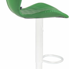 Barová stolička Cork, syntetická koža, biela / zelená - 3