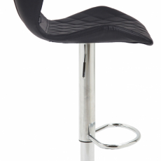 Barová stolička Cork, syntetická koža, chróm / čierna - 3