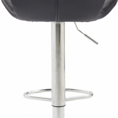 Barová stolička Cork, syntetická koža, chróm / čierna - 5