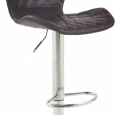 Barová stolička Cork, syntetická koža, chróm / hnedá - 1