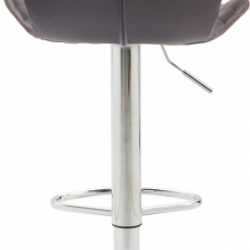 Barová stolička Cork, syntetická koža, chróm / hnedá - 5