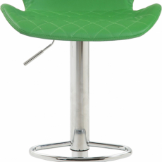 Barová stolička Cork, syntetická koža, chróm / zelená - 2