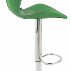 Barová stolička Cork, syntetická koža, chróm / zelená - 3