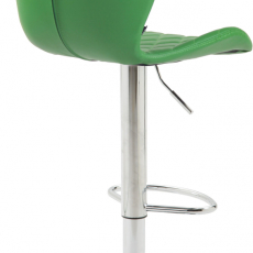 Barová stolička Cork, syntetická koža, chróm / zelená - 4