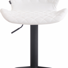 Barová stolička Cork, syntetická koža, čierna / biela - 2