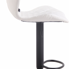 Barová stolička Cork, syntetická koža, čierna / biela - 3