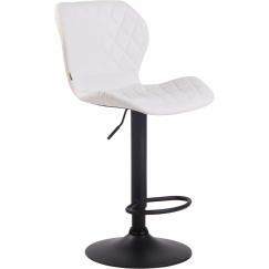 Barová stolička Cork, syntetická koža, čierna / biela