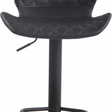 Barová stolička Cork, syntetická koža, čierna / čierna - 2