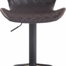 Barová stolička Cork, syntetická koža, čierna / hnedá - 2