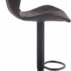 Barová stolička Cork, syntetická koža, čierna / hnedá - 3