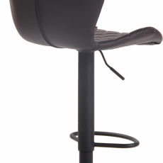 Barová stolička Cork, syntetická koža, čierna / hnedá - 4