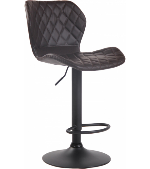 Barová stolička Cork, syntetická koža, čierna / hnedá