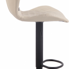 Barová stolička Cork, syntetická koža, čierna / krémová - 3