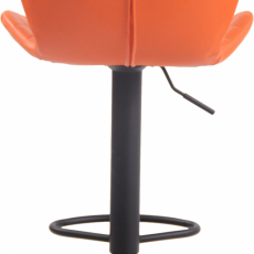 Barová stolička Cork, syntetická koža, čierna / oranžová - 5