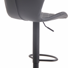 Barová stolička Cork, syntetická koža, čierna / šedá - 4